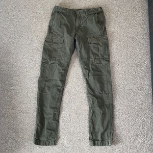 J. Crew Cargo Pants, 30W, 34L, Dark Green
